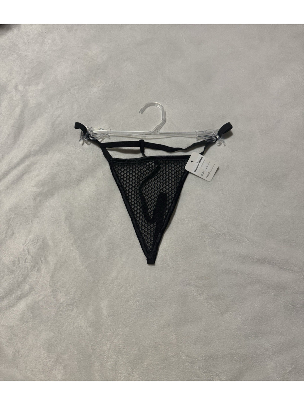 Black Mesh Thong G-String Plus Size 5XL 6XL Lingerie Sheer Sexy NWT